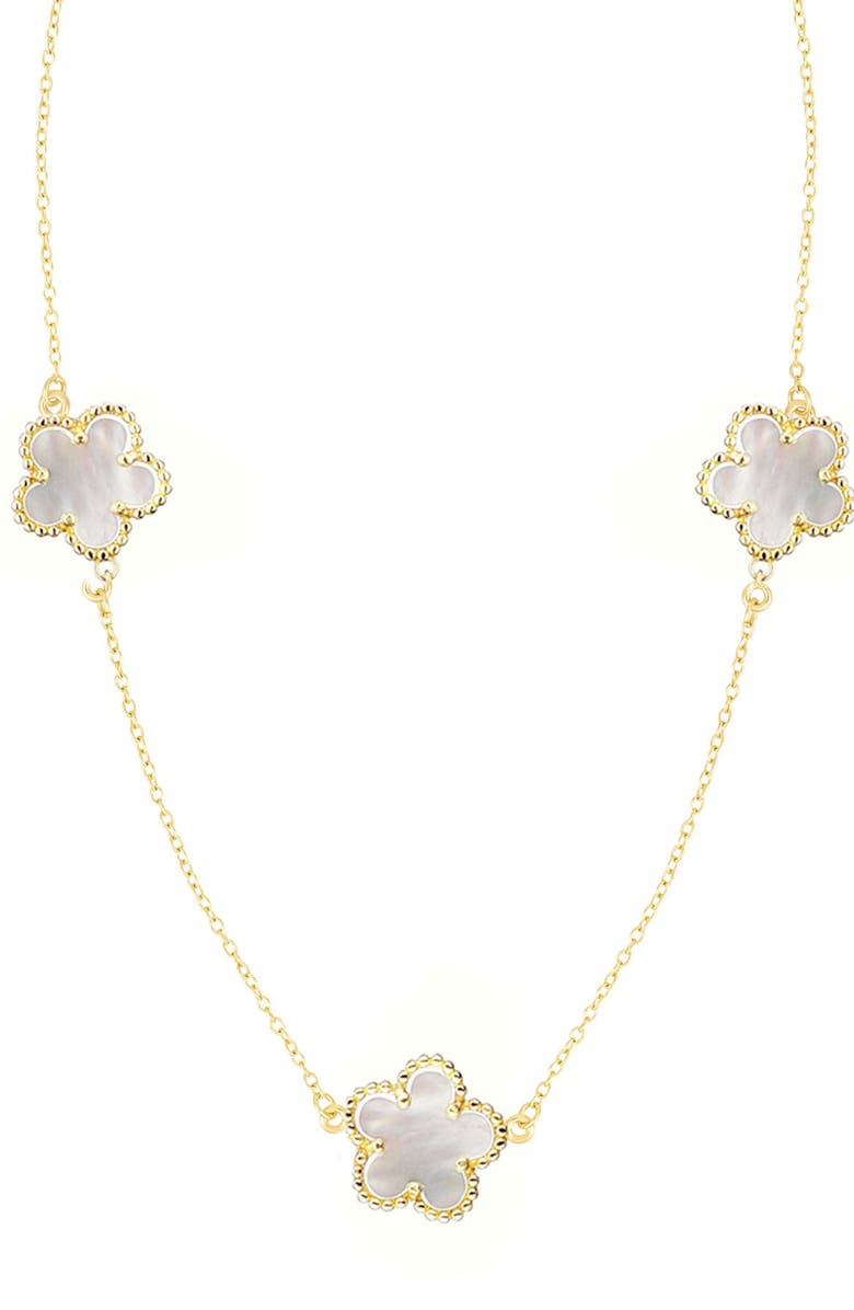Adornia Set of 2 Assorted Clover Necklaces, Alternate, color, Gold