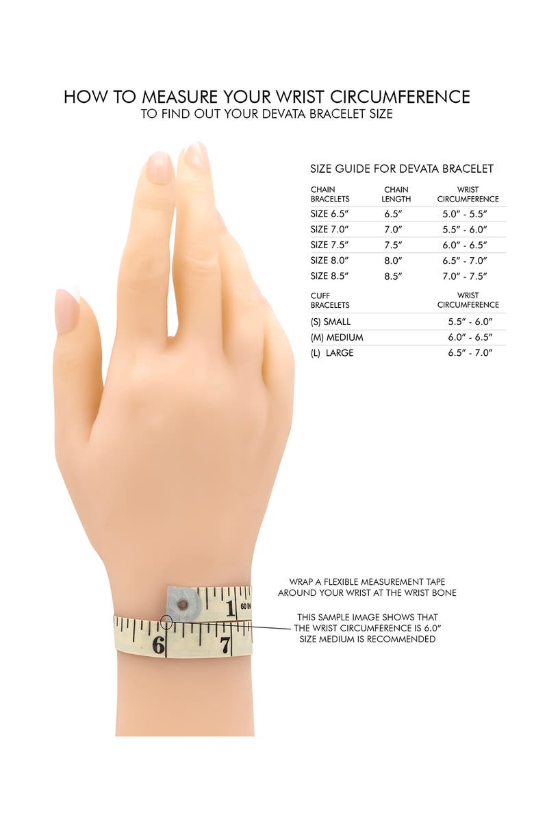 DEVATA Sterling Silver Cuff Bracelet, Alternate, color,