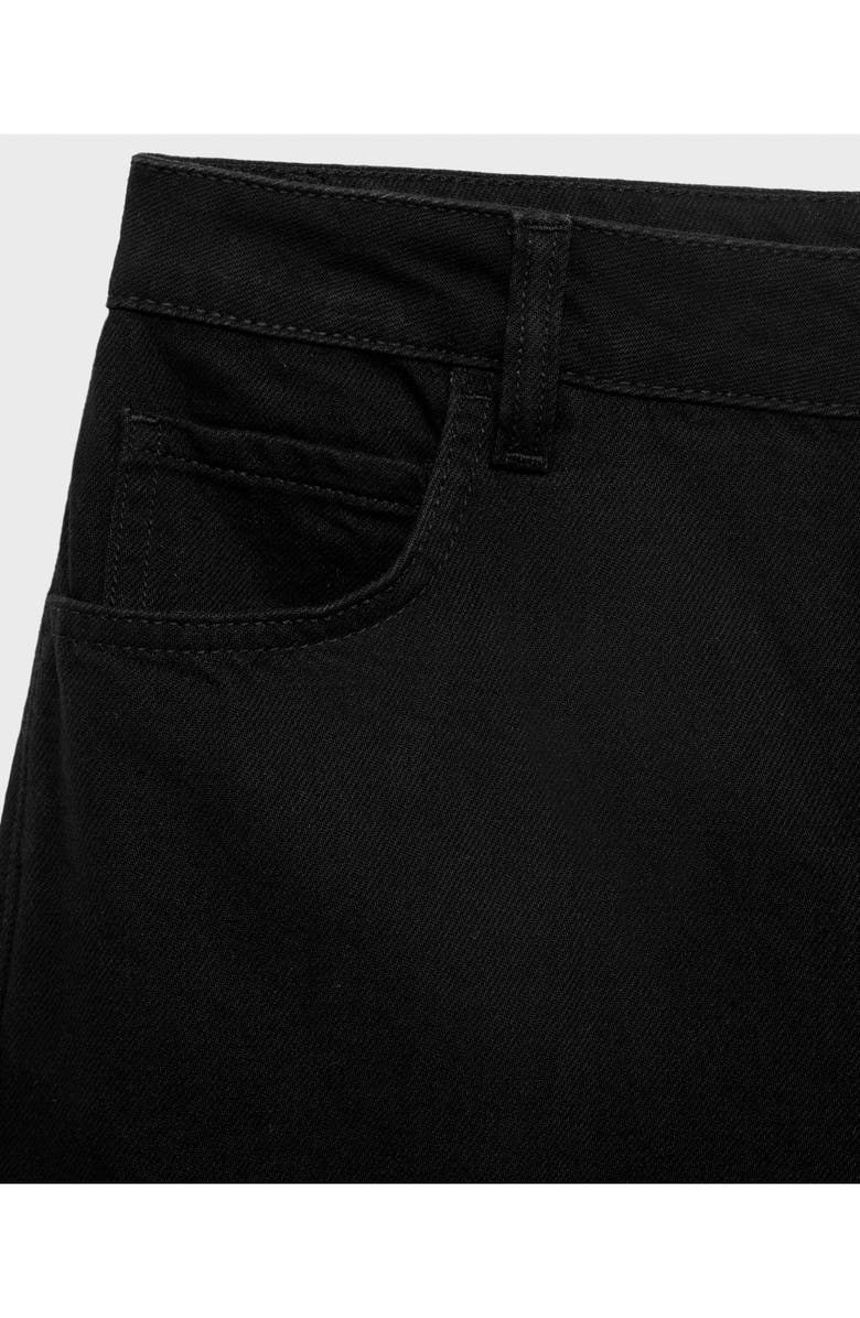MANGO High Waist Denim Bermuda Shorts, Alternate, color, Black Denim