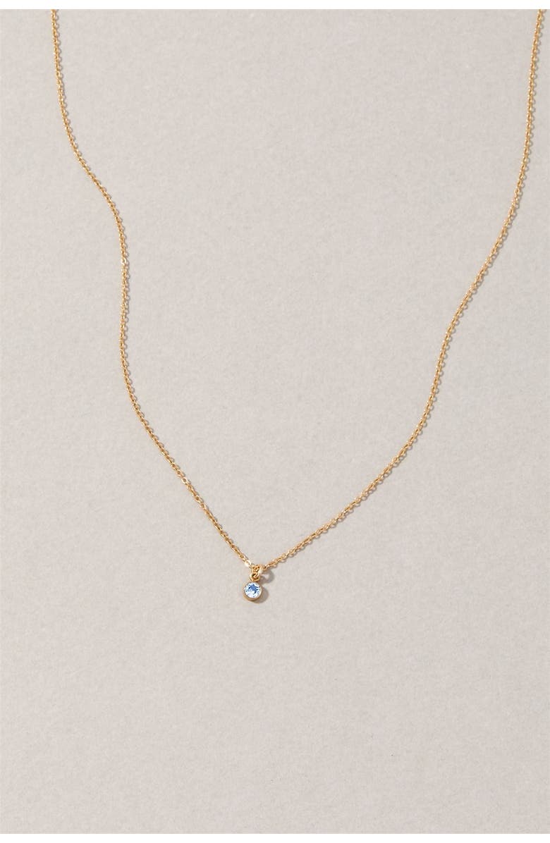 Set & Stones Something Blue Necklace, Alternate, color, Gold