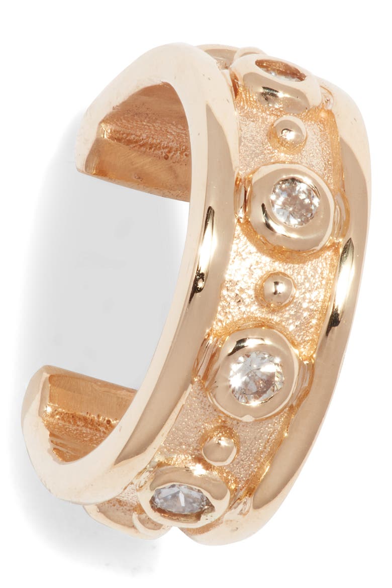 Dew Drop Marine Single Ear Cuff, Alternate, color, DIAMOND
