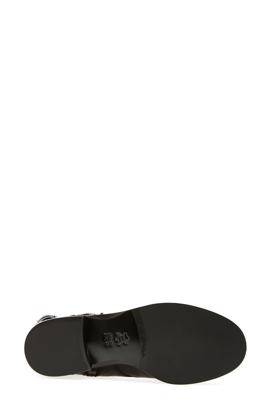 'Bindu' Military Lace-Up Bootie, Alternate, color, BLACK CALF