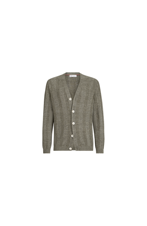 Linen and cotton cardigan