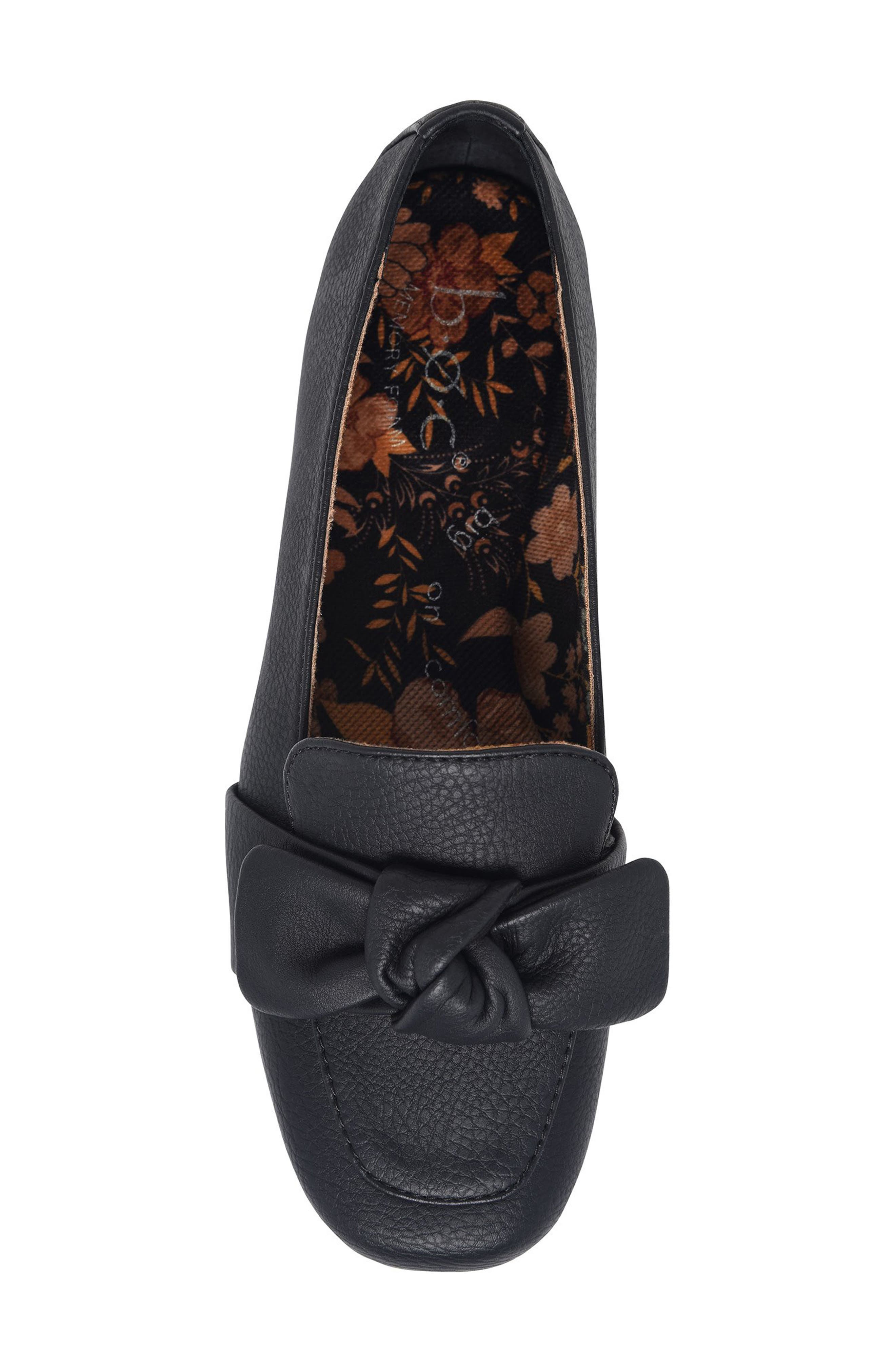 B O C BY BØRN Paisley Bow Flat, Alternate, color, Black Nubuck