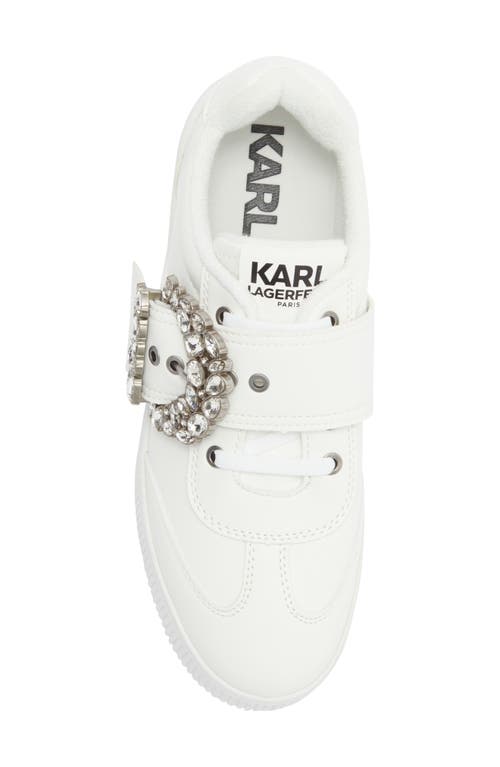 Karl Lagerfeld Paris Vy Lace-up Sneaker In White