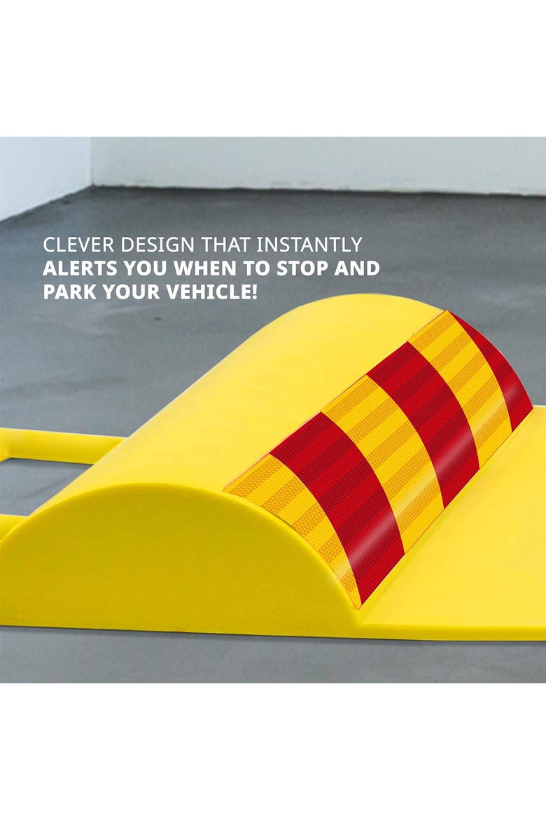 Parking Mat, Parking Stopper for Garage with Anti-Skid Grips & Handles, Alternate, color, Black