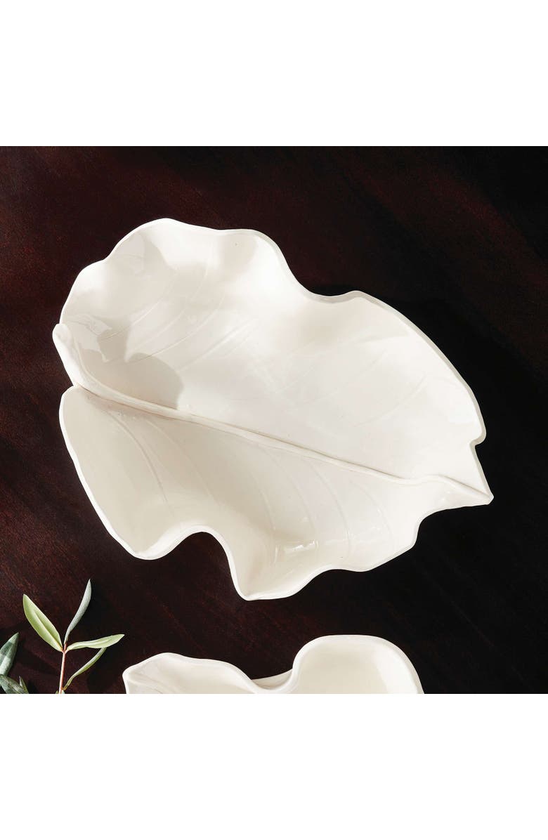 Napa Home & Garden Moricento Leaf Sculpture, Alternate, color, White