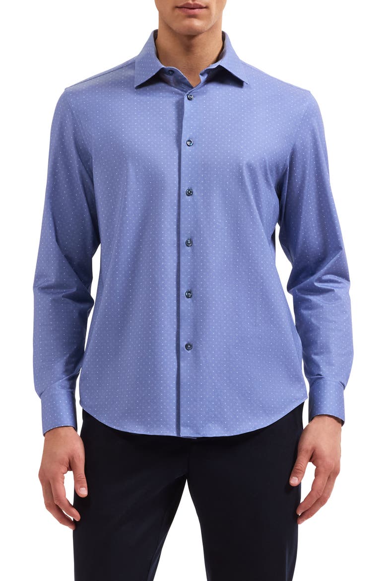 James OoohCotton® Geo Print Button-Up Shirt, Main, color, ORCHID