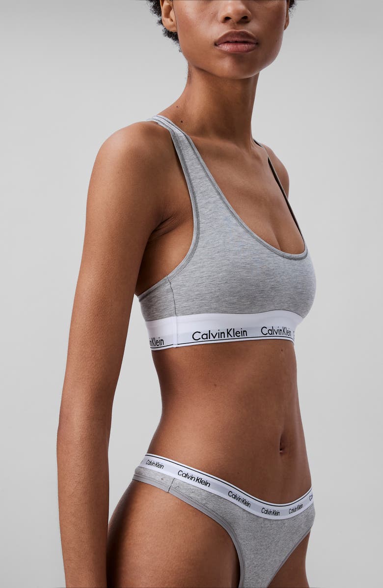 Calvin Klein 3-Pack Cotton Thongs, Alternate, color, Coral Grey Green