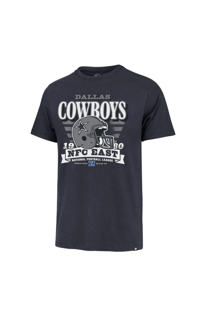 '47 Men's '47 Navy Dallas Cowboys Stripe Splash Franklin T-Shirt, Alternate, color, Navy