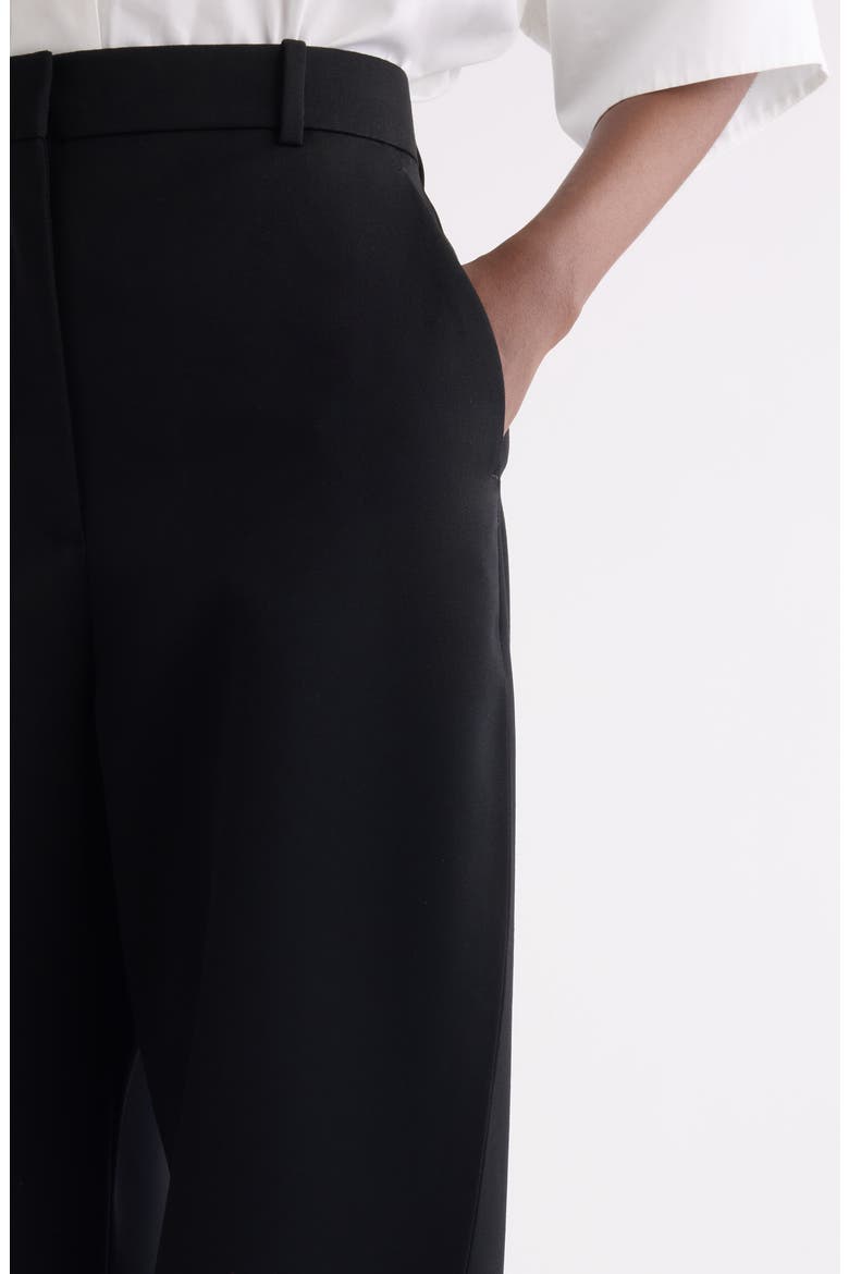 Cocoon Wool Grain de Poudre Pants, Alternate, color, BLACK