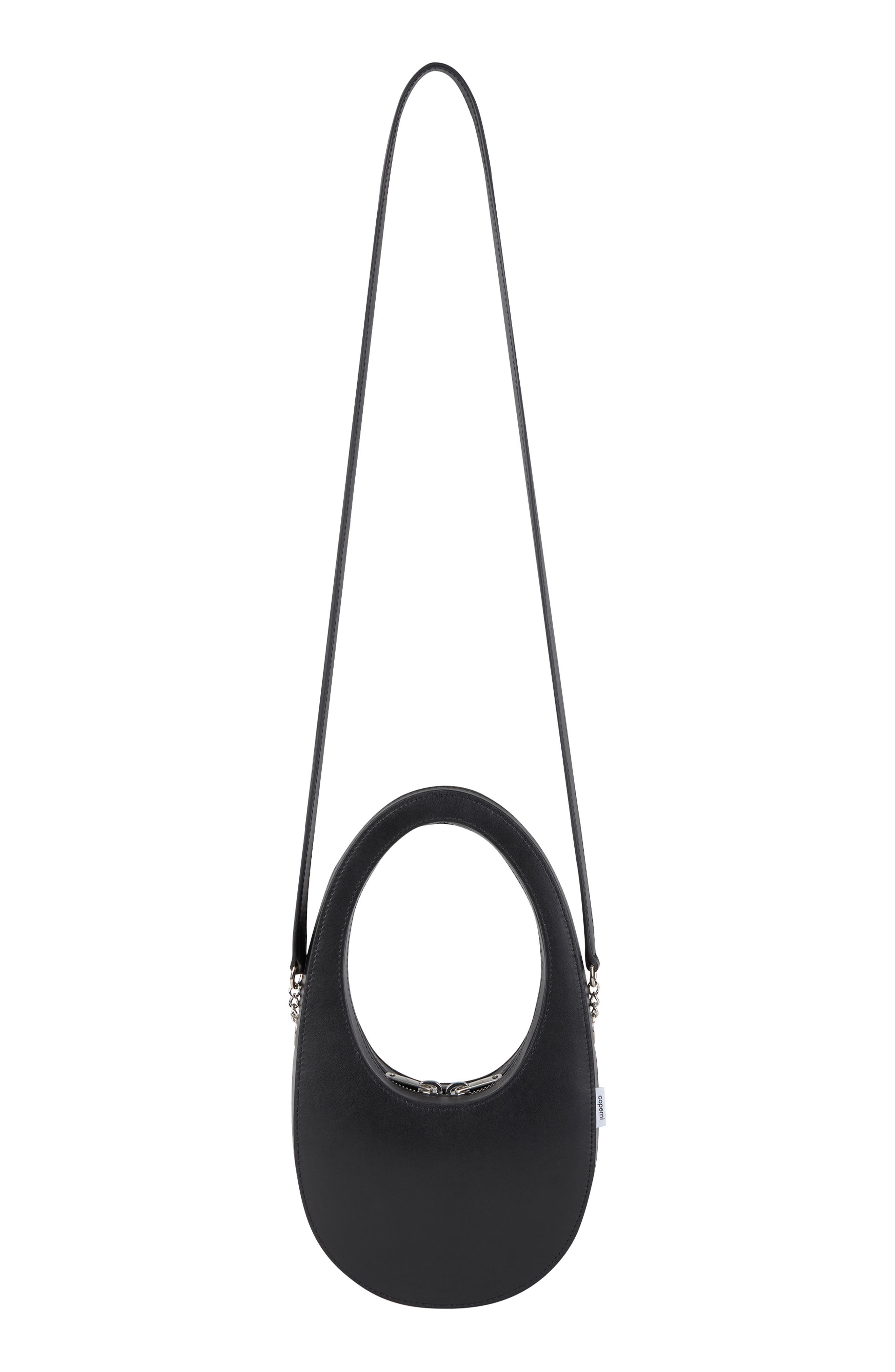 Coperni Mini Swipe Leather Crossbody Bag, Alternate, color, Black