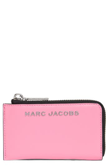 Marc Jacobs Small Zip Card Wallet In Petal Pink