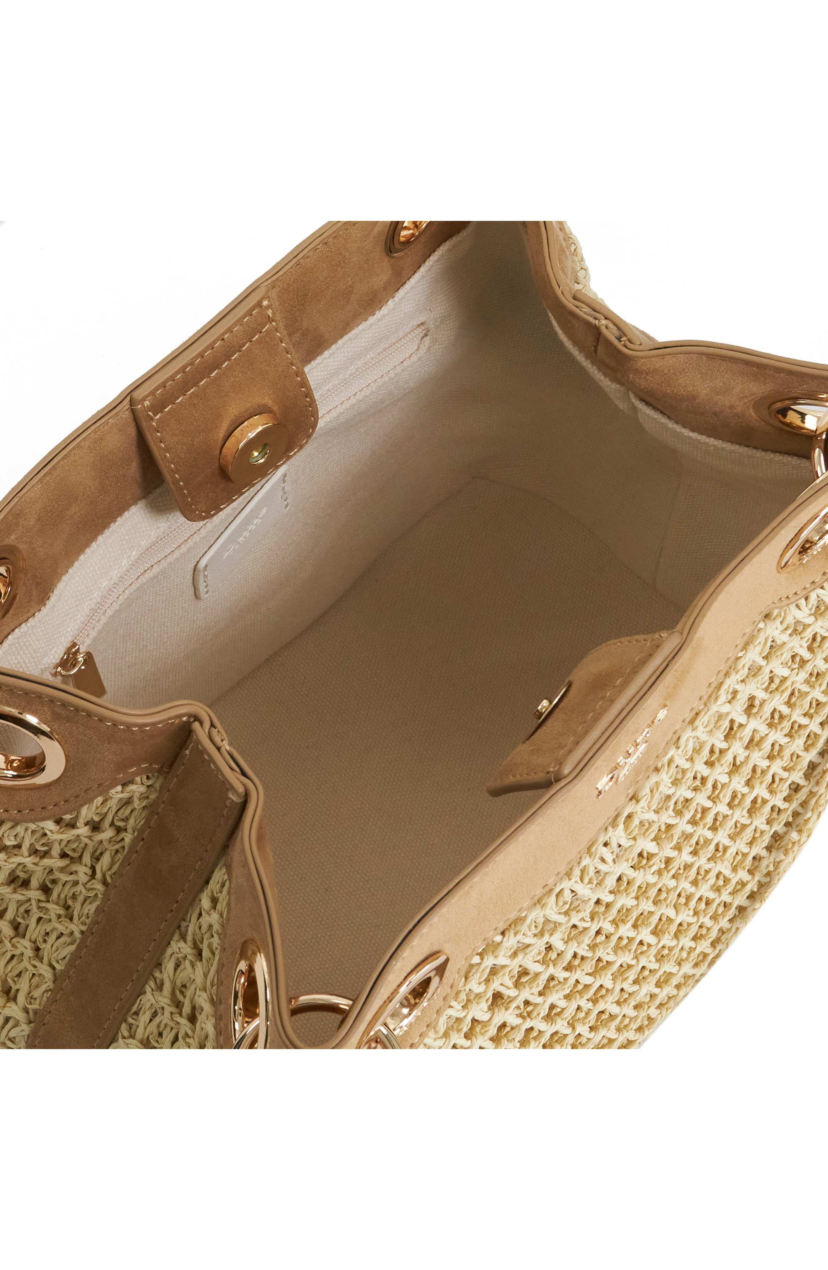 Dune London Damara Raffia Tote, Alternate, color, Natural