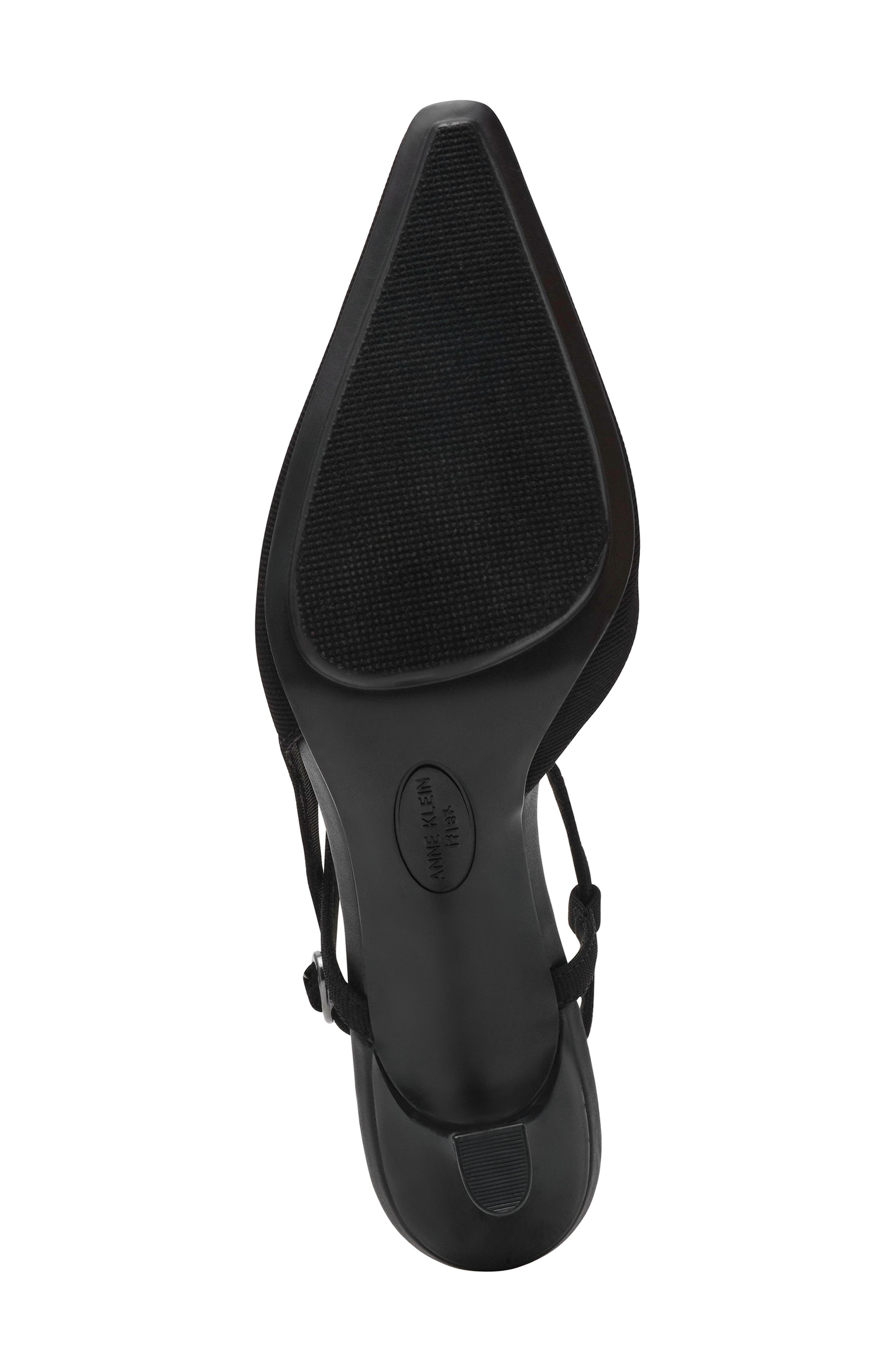 Anne Klein Cosmo Ankle Strap Pump, Alternate, color, Black Stretch