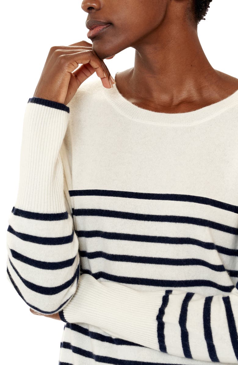 La Ligne Lean Lines Stripe Oversize Cashmere Sweater, Alternate, color, 