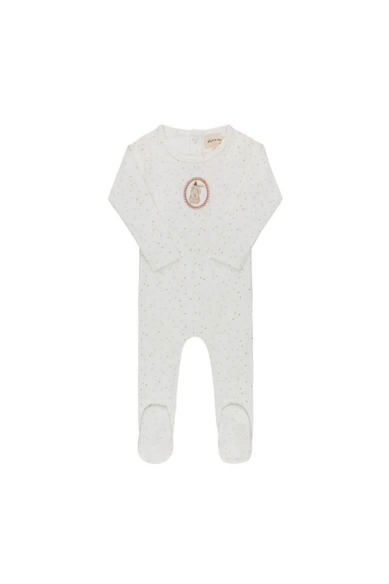 Speckled Bunny Collection - Footie, Main, color, Ivory/Pink