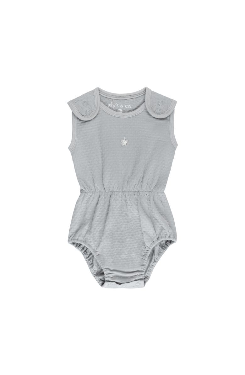 Ely's & Co. Cotton - Embroidered Star Collection-Romper, Main, color, Star/Blue