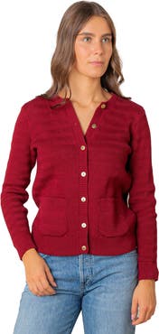 Hope & Henry Organic Chevron Stitch Cardigan Sweater