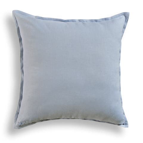 Linen Throw Pillow Cover with Invisible Zipper, 20 x 20 Inches - Santa Barbara