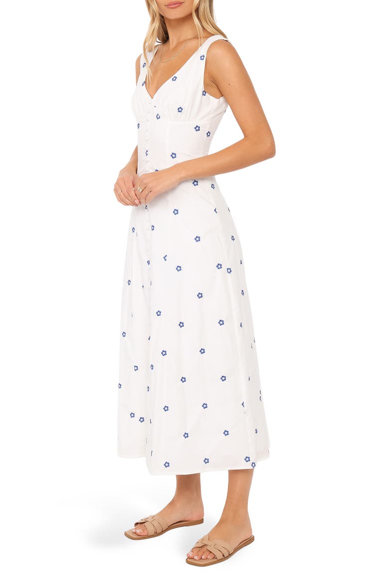 Luellen Embroidered Sleeveless Maxi Dress, Alternate, color, WHITE