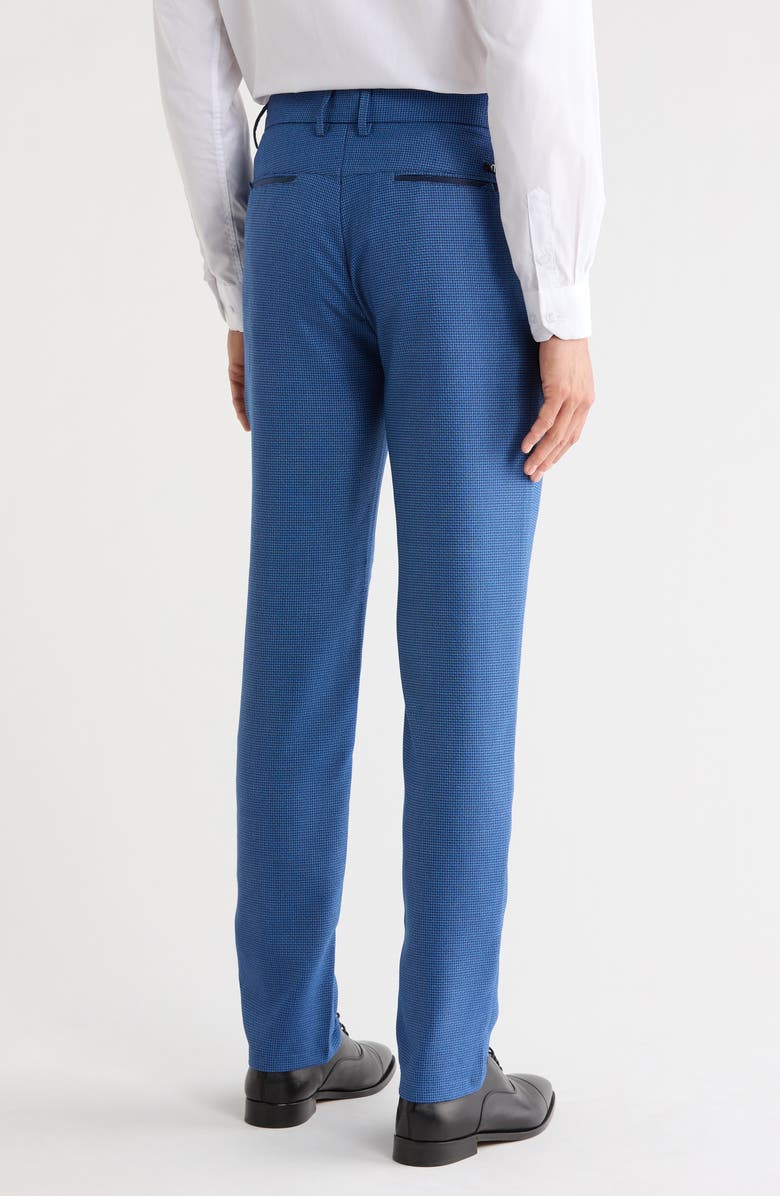 T.R. PREMIUM Plaid Straight Leg Trousers, Alternate, color, Royal