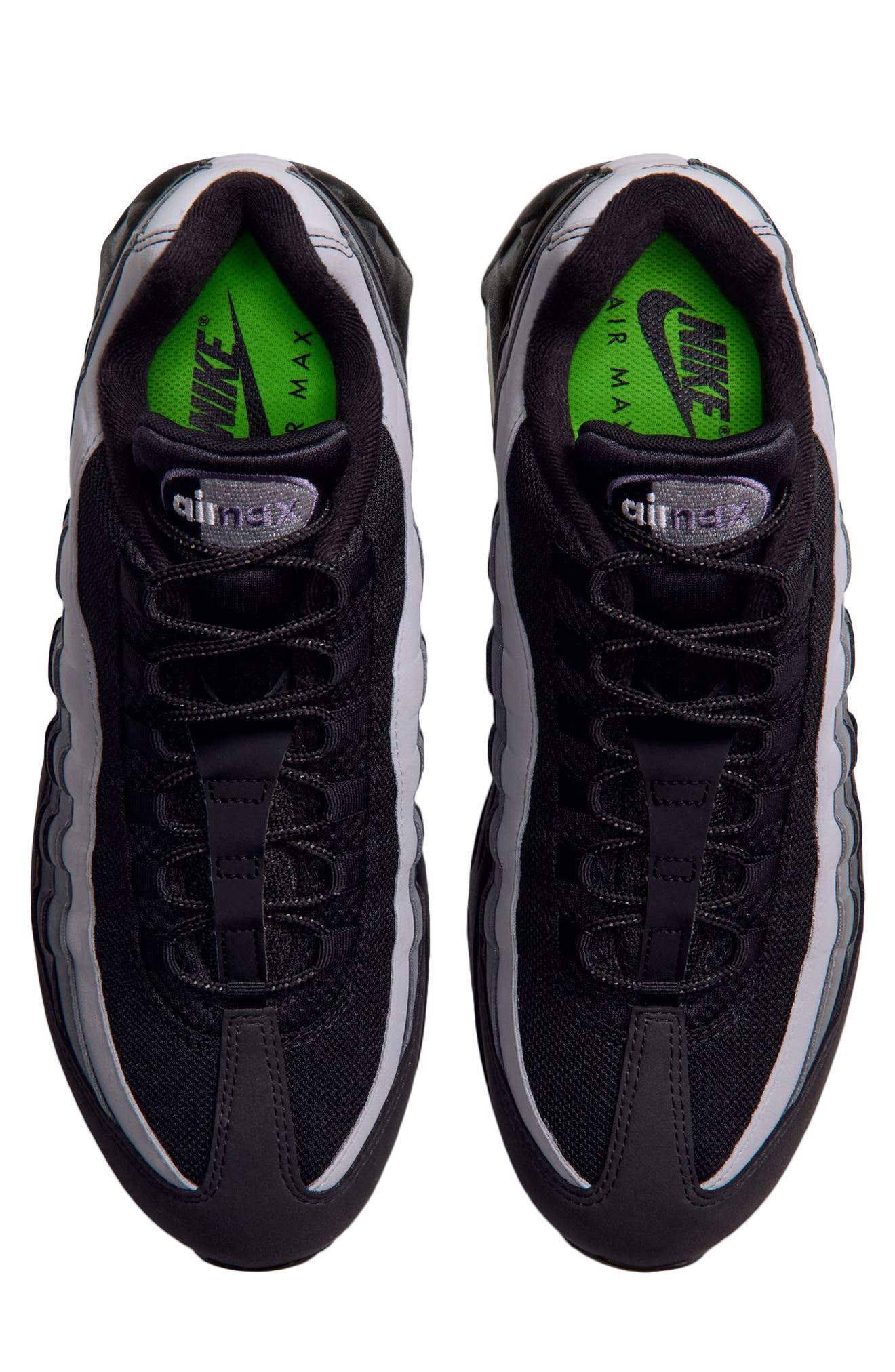 Air Max 95 PRM Sneaker, Alternate, color, BLACK/ CANYON PURPLE