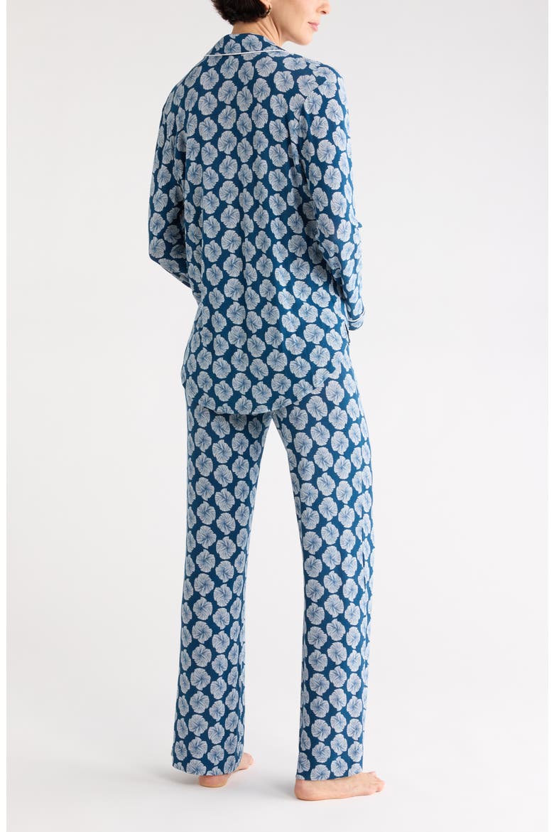 Tranquility Long Sleeve Shirt & Pants Pajamas, Alternate, color, BLUE A- WHITE FANNING