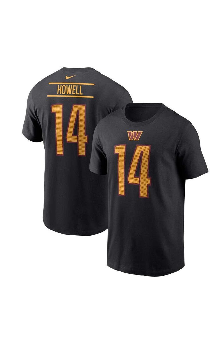 Nike Men's Nike Sam Howell Black Washington Commanders Player Name & Number T-Shirt, Main, color,