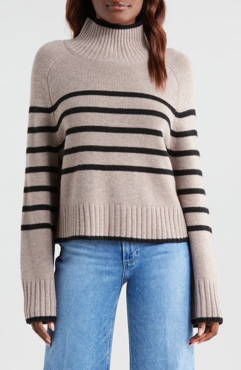 トップス HYKE STRIPED SWEATER CROPPED TOP HYKE STRIPED SWEATER CROPPED TOP