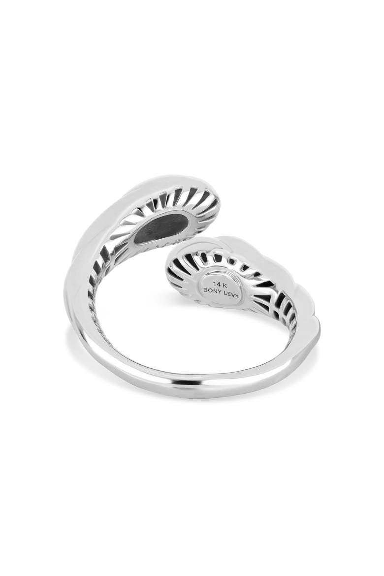 14K Gold Textured Bypass Statement Ring (Online Trunk Show), Alternate, color, 14K WHITE GOLD