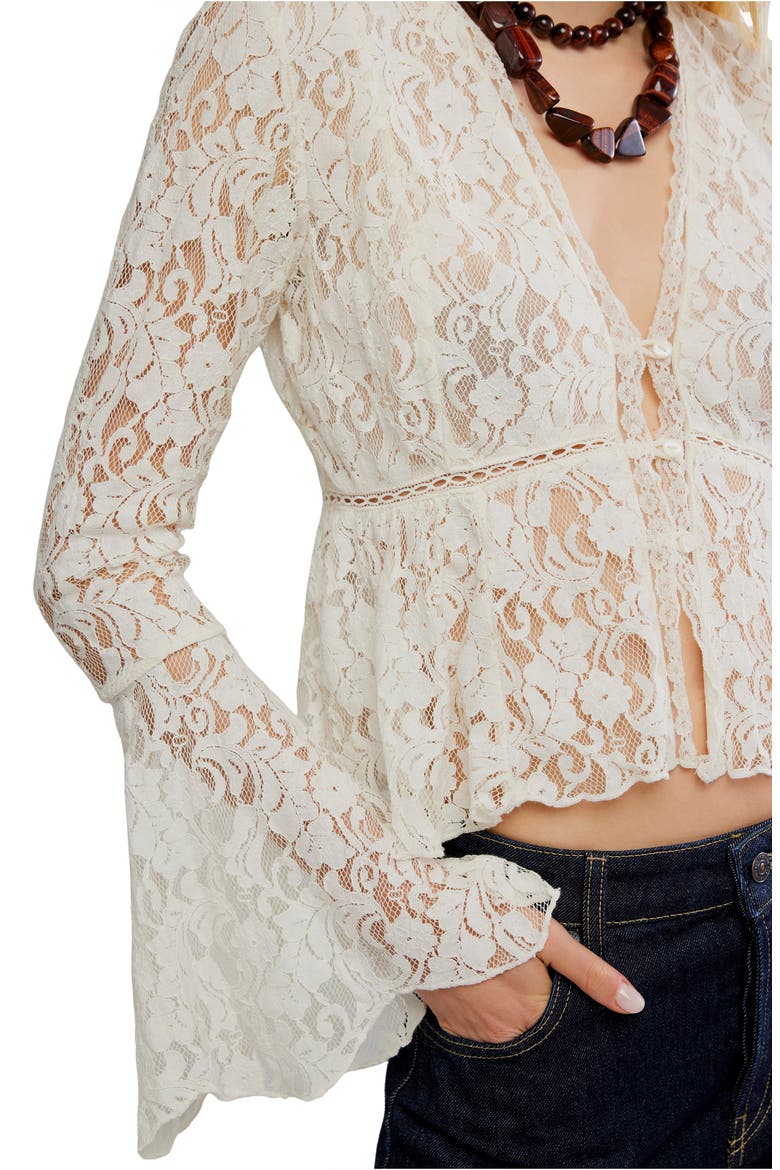Whispering Love Lace Top, Alternate, color, TOFU