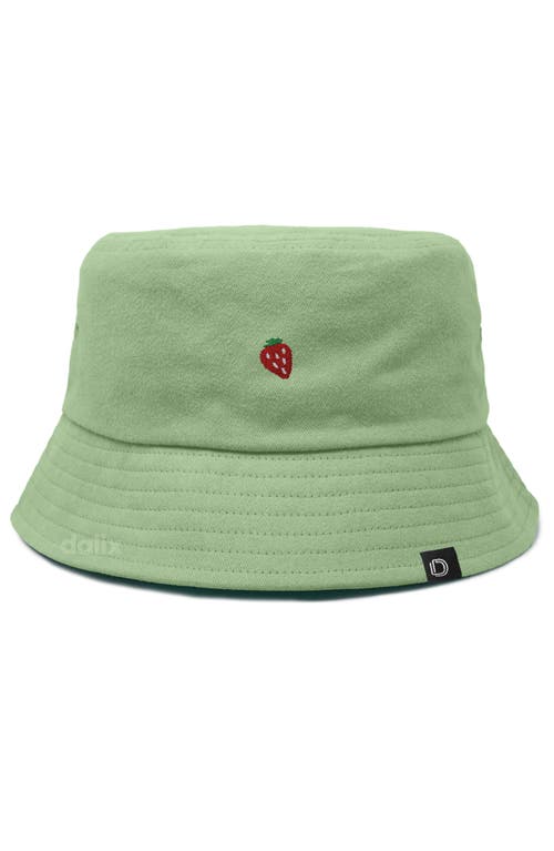 Dalix Lil Strawberry Bucket Hat In Green