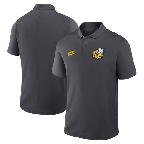 Men's Nike Anthracite Michigan Wolverines Primetime Victory Legacy Vault Logo Performance Polo