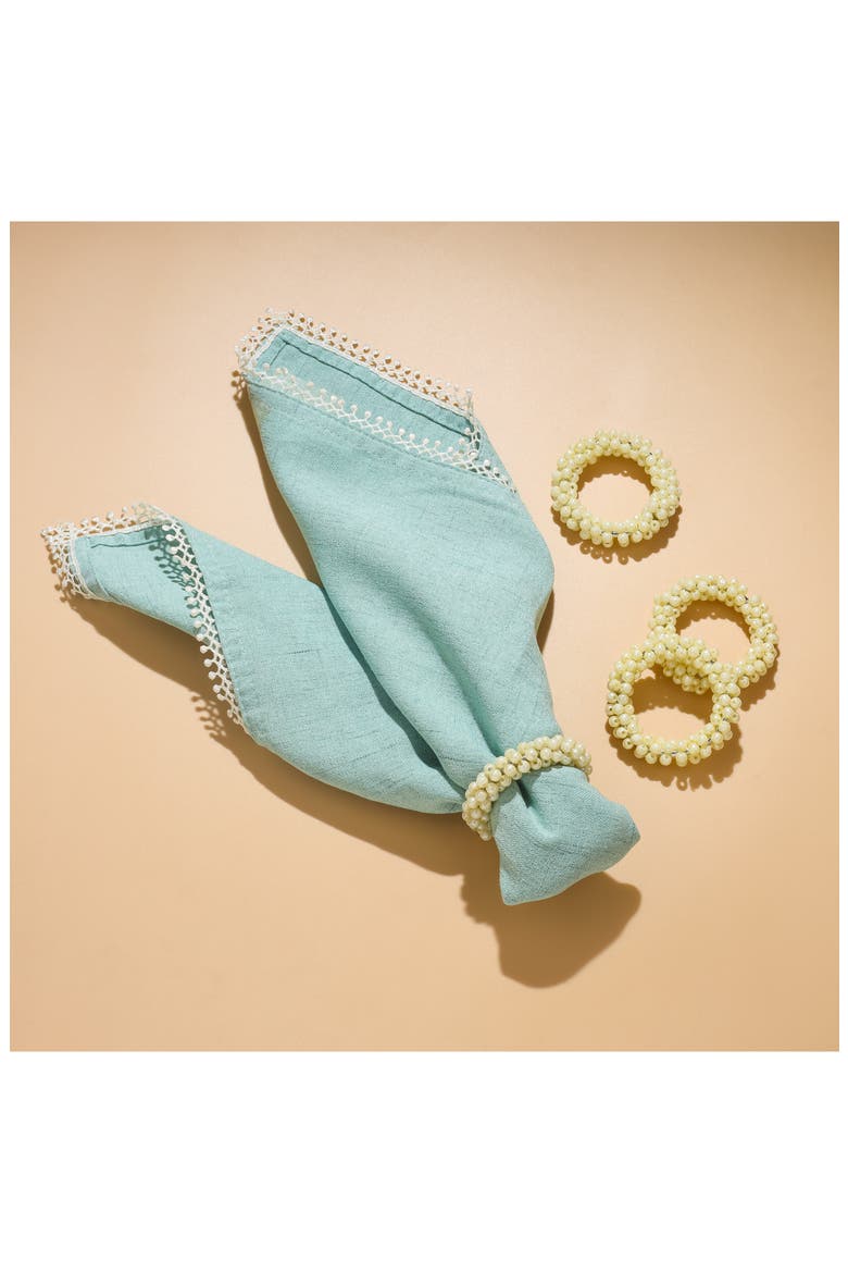 Pure Elegance 4-Pack Napkin Rings, Alternate, color, IVORY