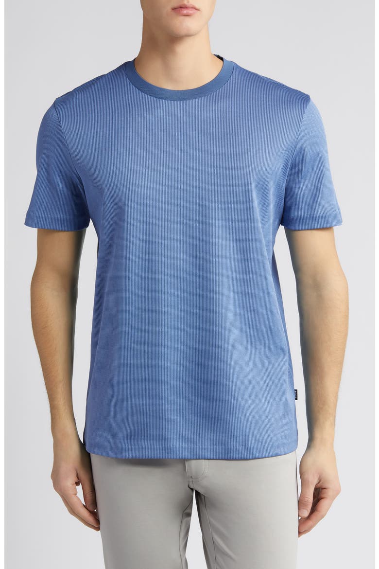 Tiburt Ringer Cotton T-Shirt, Main, color, OPEN BLUE