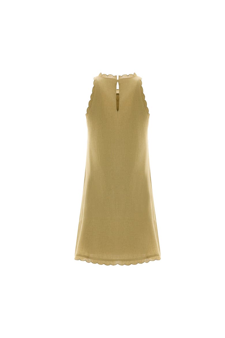 Calia Linen Blend Sleeveless Fit & Flare Mini Dress, Alternate, color, Light Green