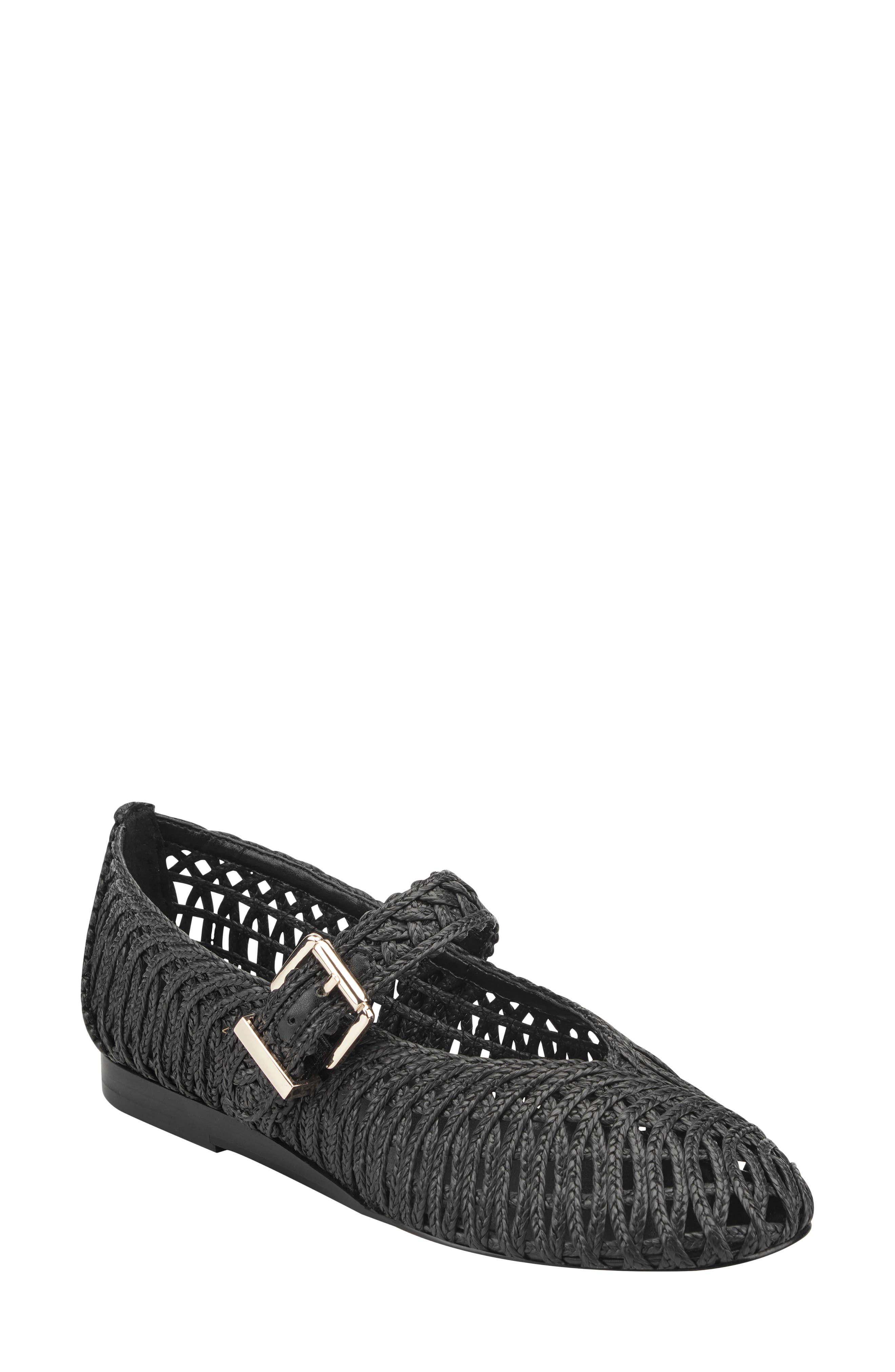 Marc Fisher LTD Emillia Mary Jane Flat, Main, color, Black