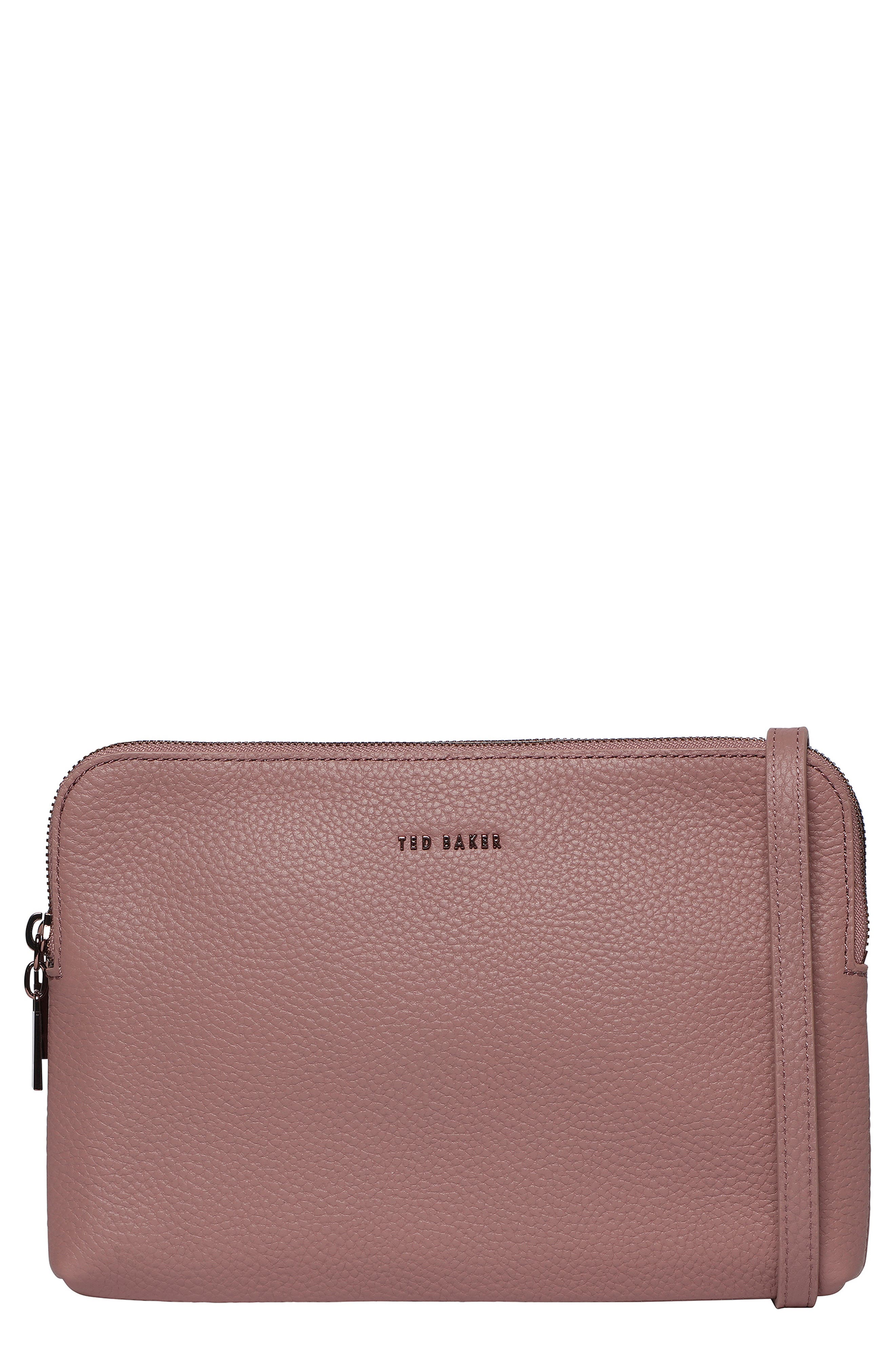 Ciarraa Leather Crossbody Bag, Main, color, PINK