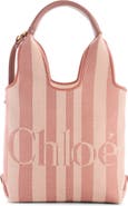 Chloé Mini Stripy Jacquard Stripe Crossbody Tote