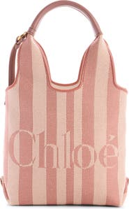 Chloé Mini Stripy Jacquard Stripe Crossbody Tote