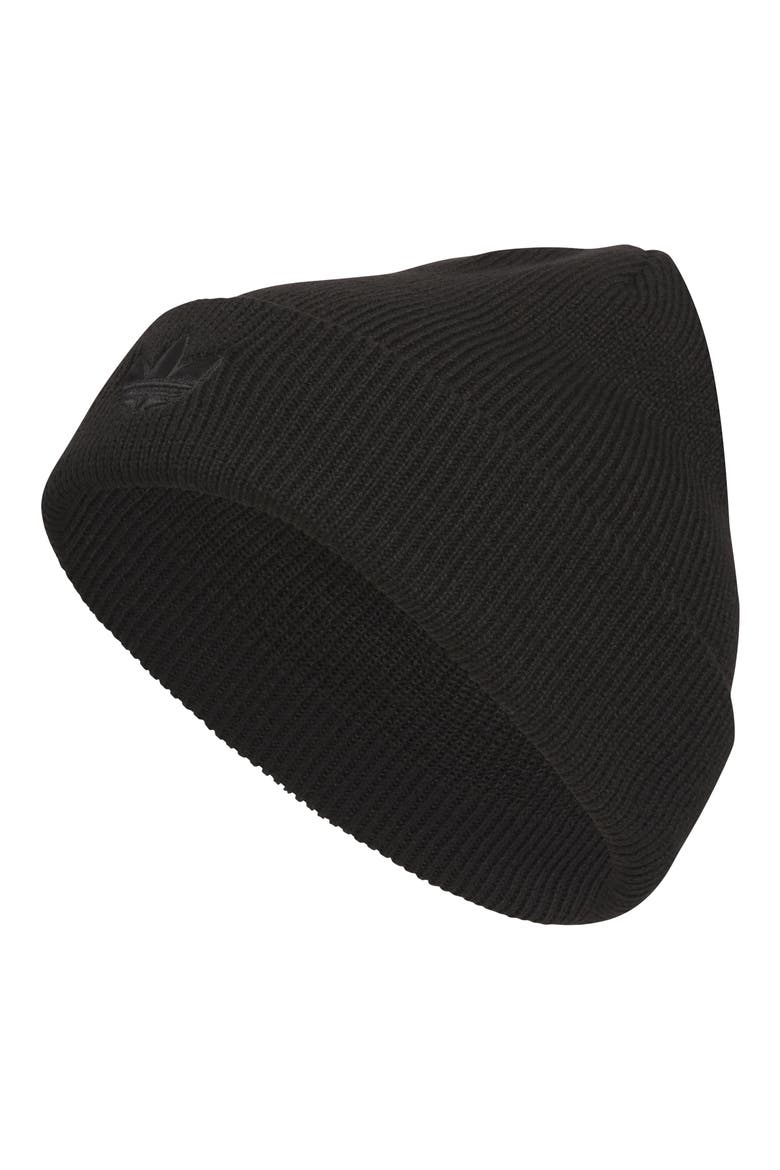 Trefoil Beanie, Main, color, BLACK/ BLACK