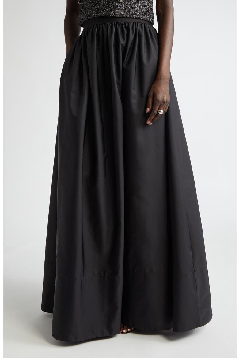 Taffeta Skirt, Main, color, BLACK