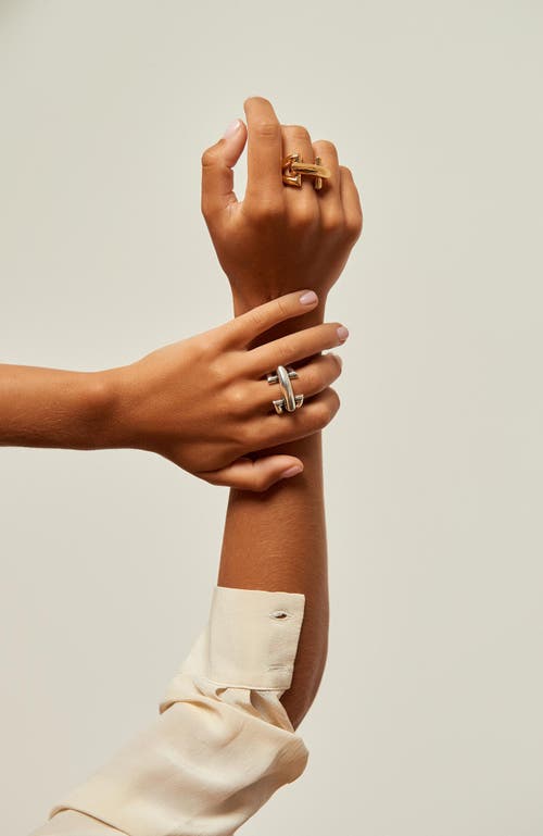 Cxc Hippodrome Ring In Metallic
