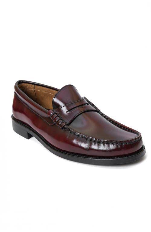 Menina Step Mila Leather Penny Loafer In Burgundy