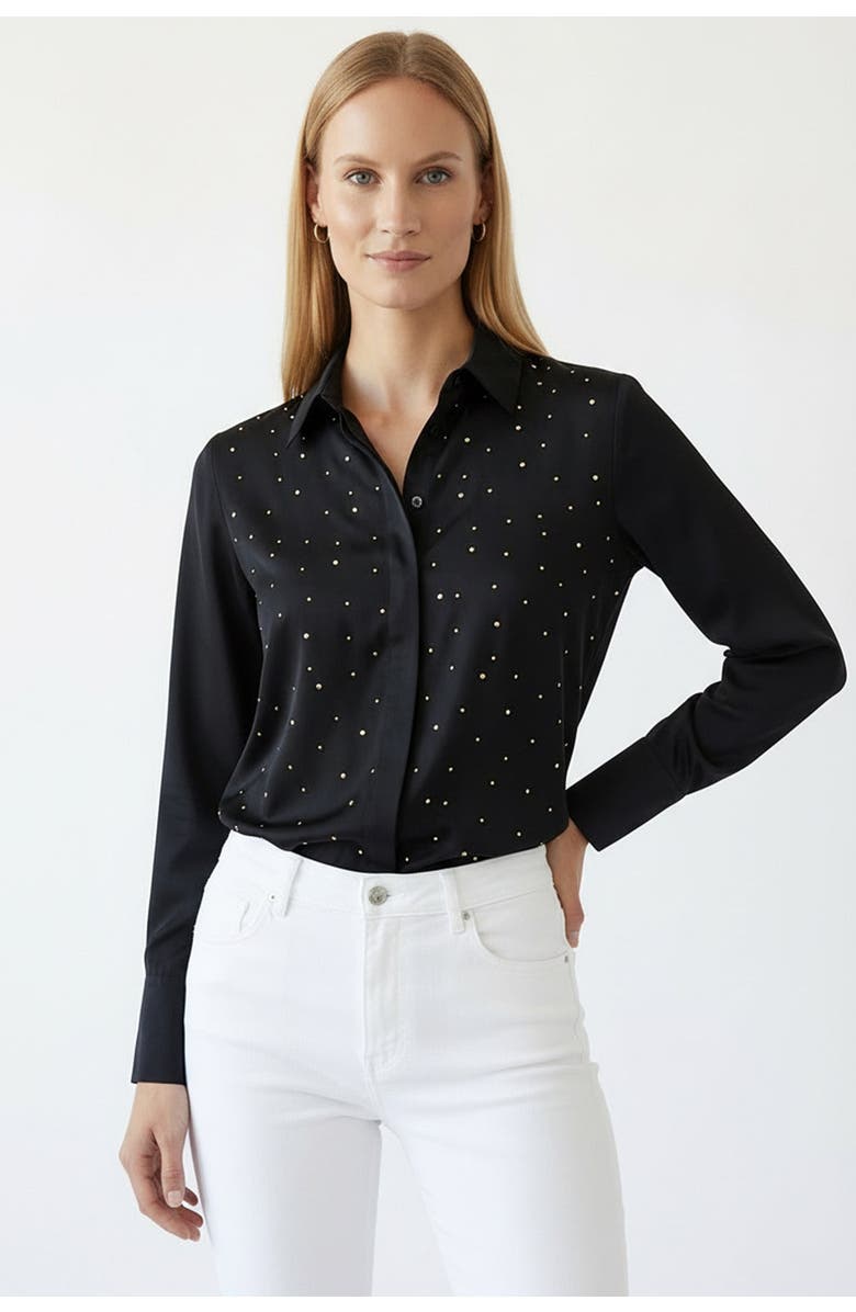Exquise Corrie Long Sleeve Shirt, Alternate, color, Black