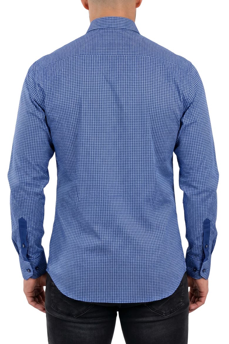 Einstein Contemporary Fit Button-Up Shirt, Alternate, color, BLUE