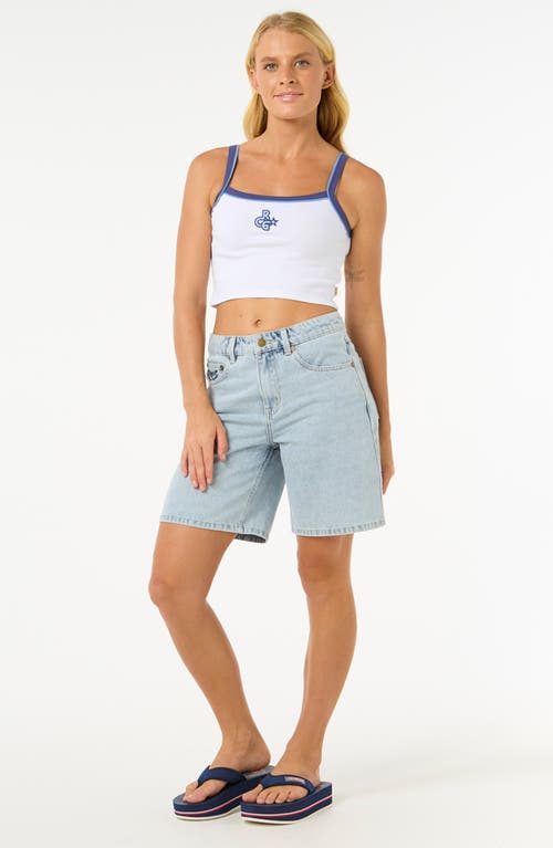 Rip Curl Las Dalias Rib Baby Tank In Optical White