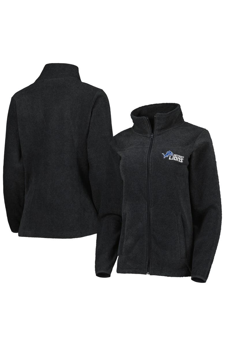 DUNBROOKE Women's Dunbrooke Charcoal Detroit Lions Hayden Polar Full-Zip Jacket, Main, color, 