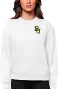 ANTIGUA Women's Antigua White Baylor Bears Logo Victory Crewneck Pullover Sweatshirt